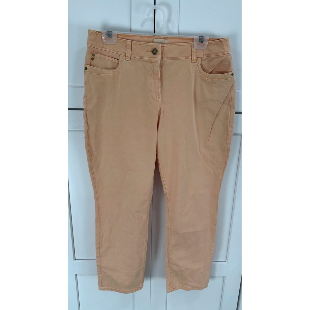 Chicos Petite Skimmer Crop Pants Women's Size 1.5 Peach Casual Trousers